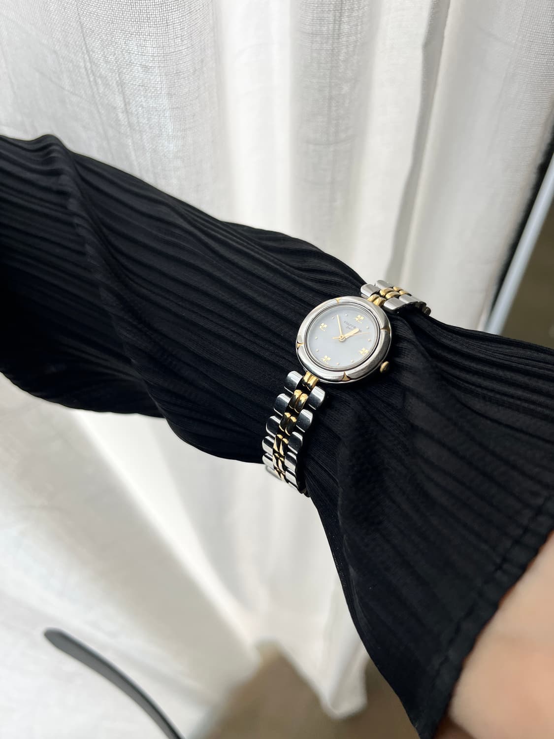 90s Courreges 꾸레쥬 로고아워 콤비 손목시계 상품이미지2