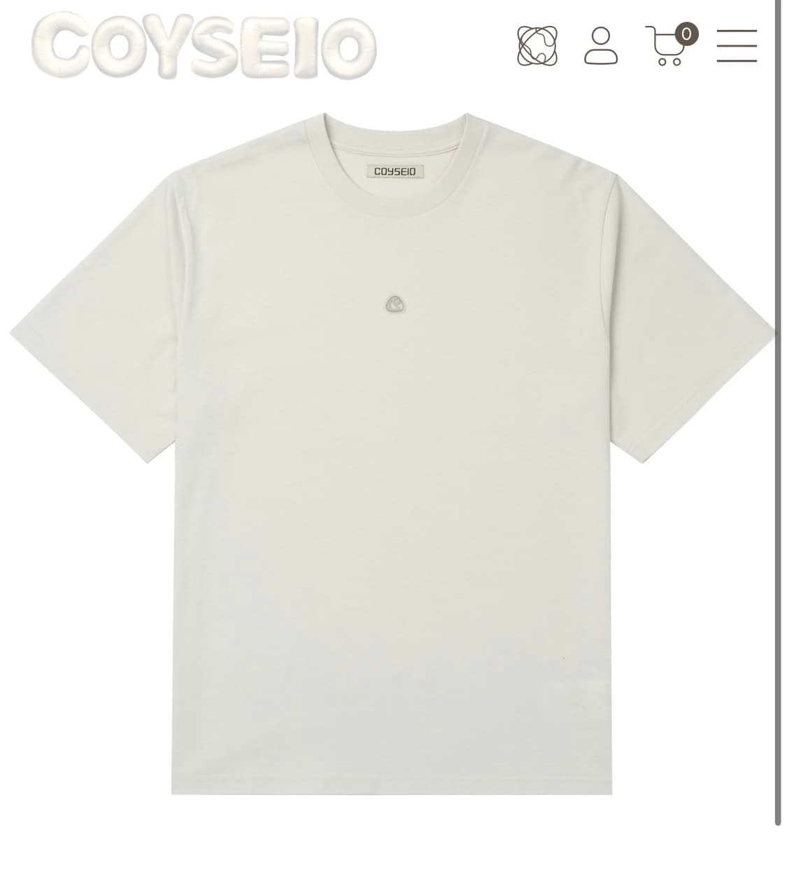 코이세이오 SYMBOL LOGO REGULAR T-Shirt SAND 상품이미지1