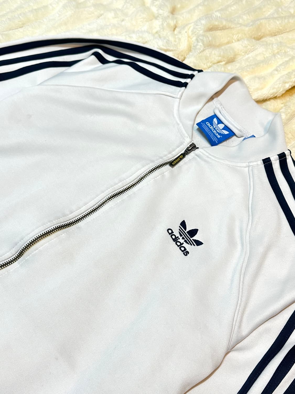 아디다스 빈티지 져지 흰검 흰색 삼선 트랙탑 봄버 자켓 상품이미지2