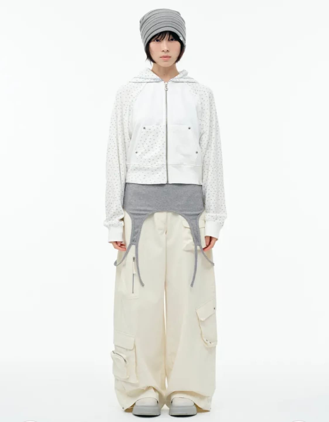 뚜오미오 MULTI POCKET CARGO PANTS [CREAM] 상품이미지4