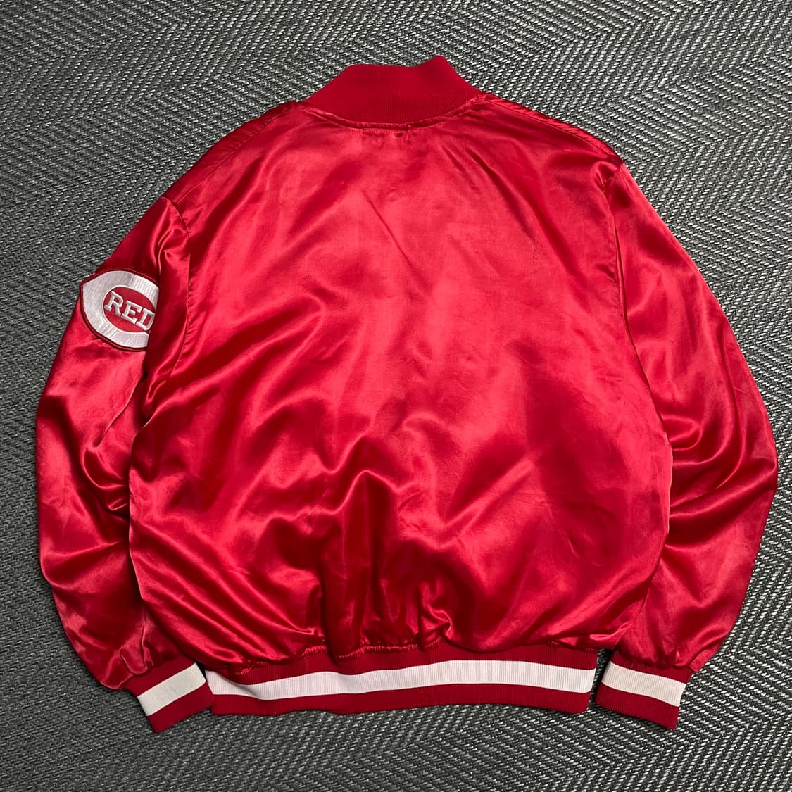 00s MLB 아메리칸 신시네티 스타디움 사틴 바시티 자켓y 5077 상품이미지6