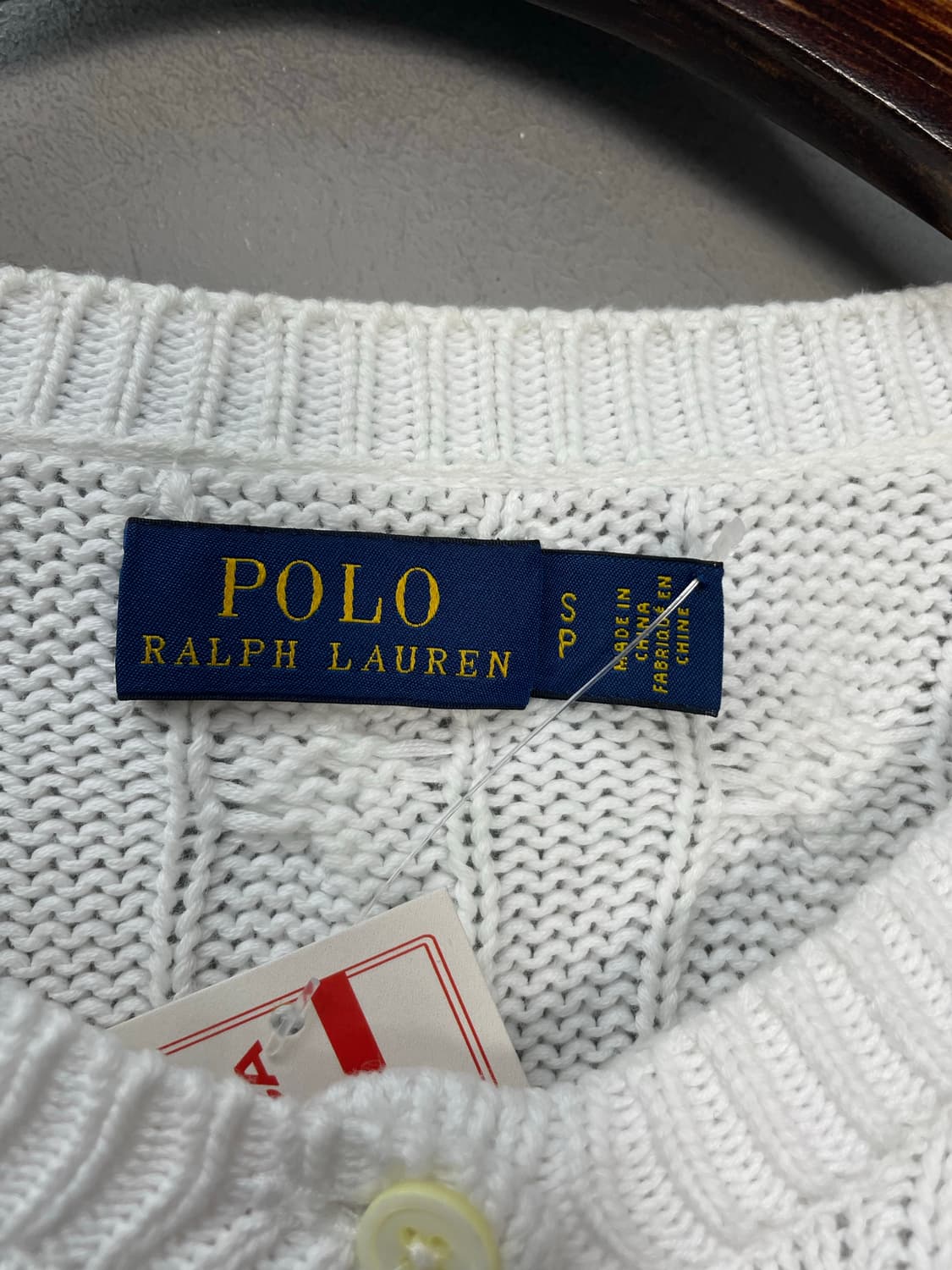 폴로 랄프로렌 화이트 케이블 니트 가디건 H1078 상품이미지5