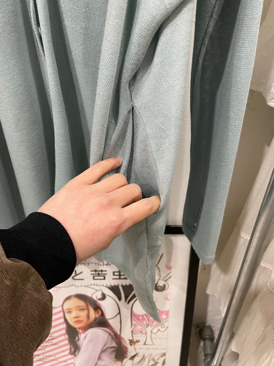 mint grey hand warmer cardigan 상품이미지9