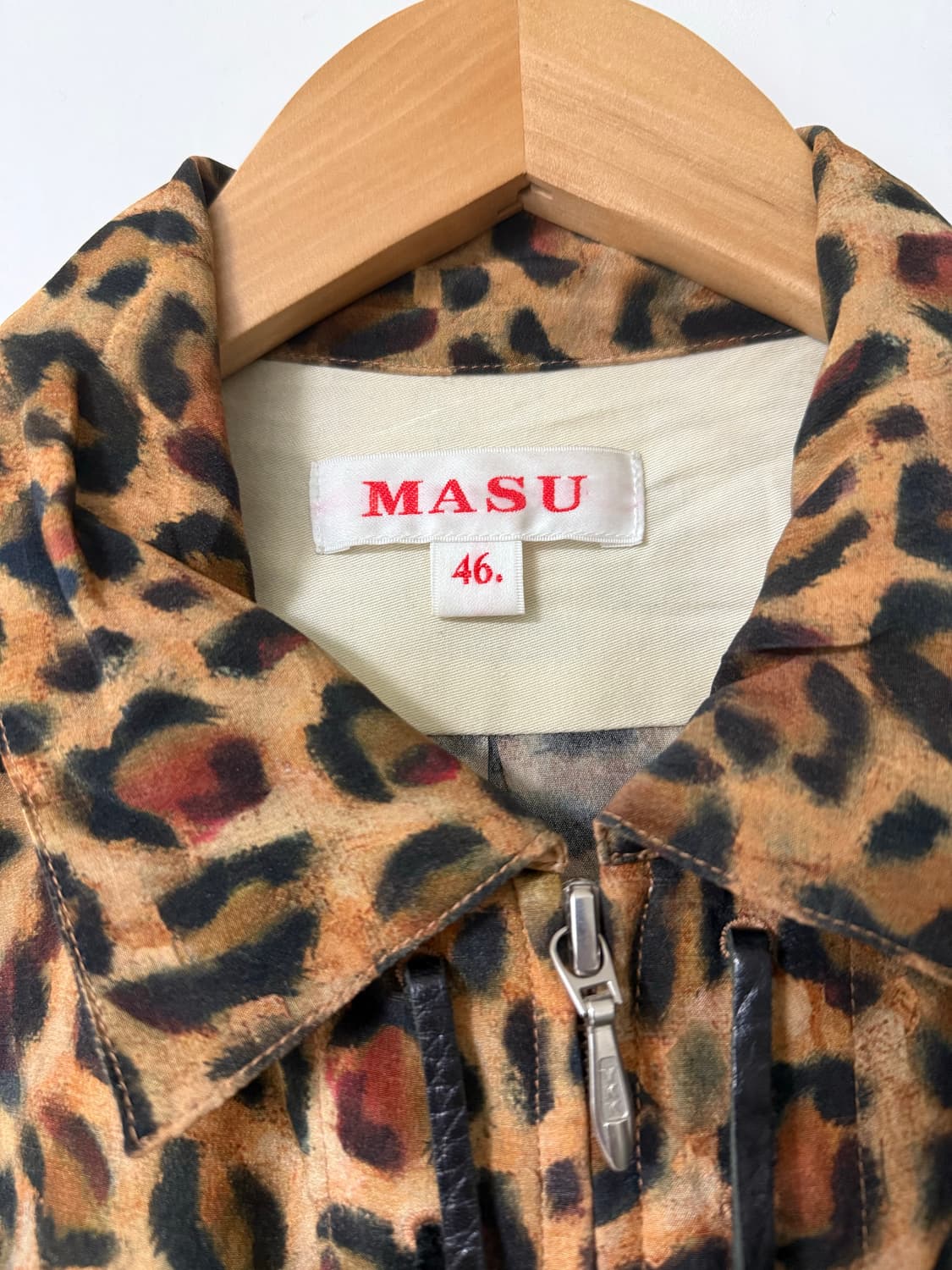 마수MASU 레오파드 실크셔츠 / 46 상품이미지3