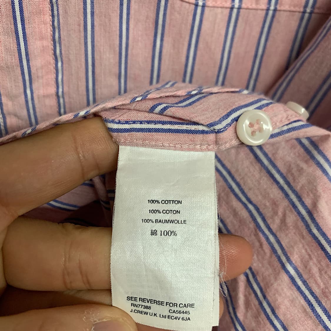 제이크루 핑크 스트라이프 셔츠 남방 M 상품이미지4