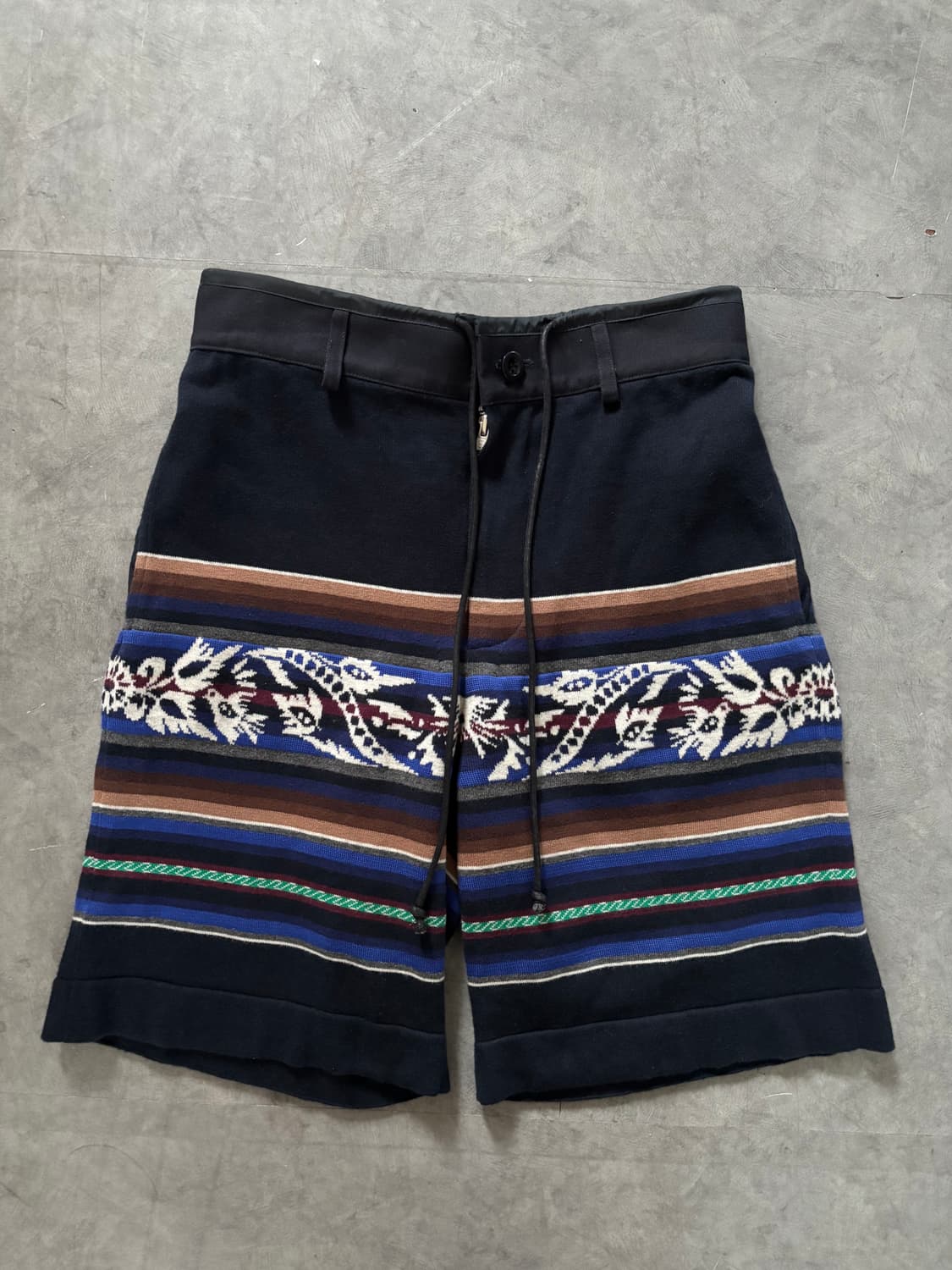 Sacai 사카이 네이비 패턴 쇼츠 상품이미지1