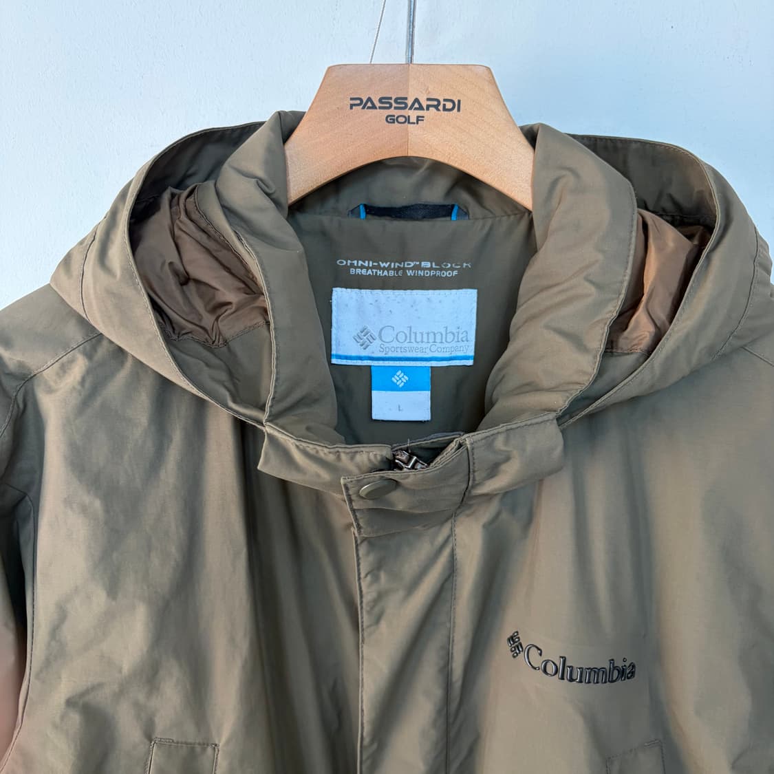컬럼비아 후드 바람막이 자켓 카키 상품이미지3