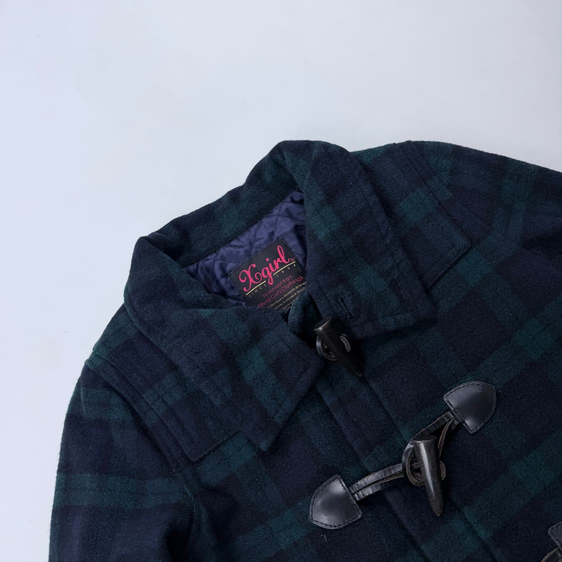 X-girl 체크 떡볶이 코트 상품이미지2