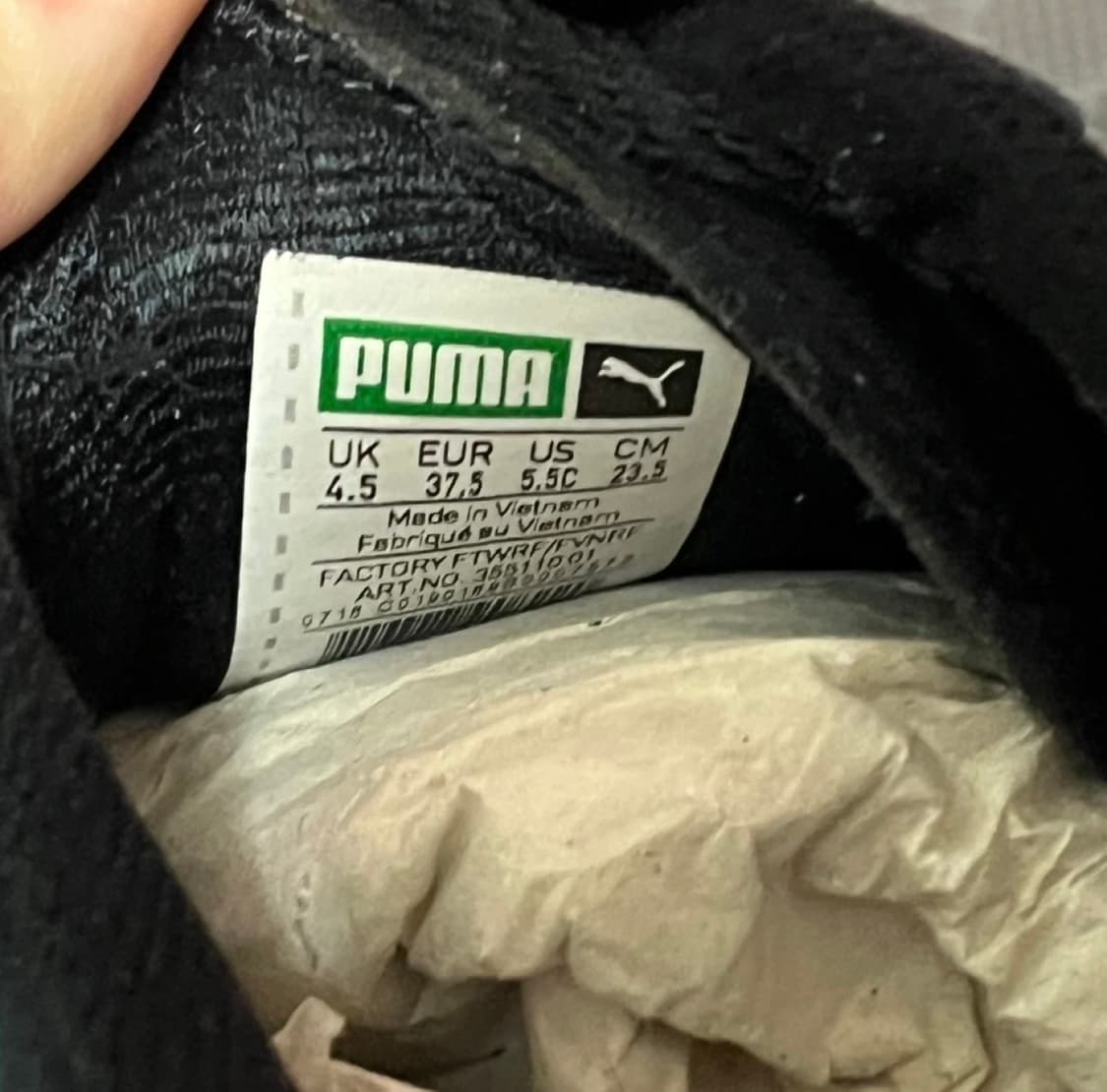 [235] 푸마 로얄 스웨이드 클래식 스니커즈 블랙 상품이미지4