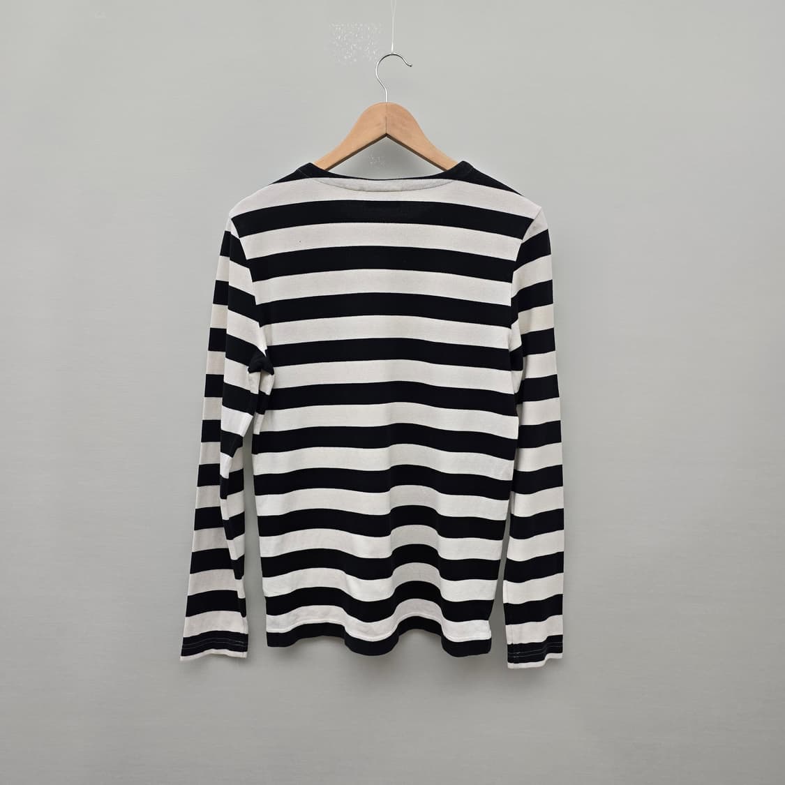 라코스테 스트라이프 긴팔 티셔츠 블랙/화이트 상품이미지5