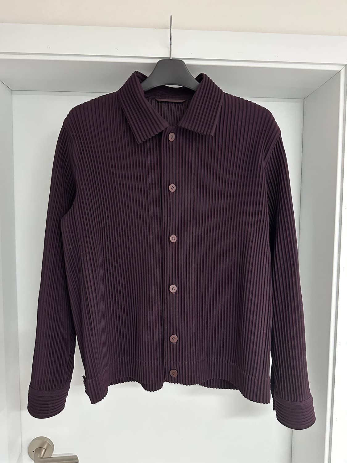 이세이미야케 옴므플리세 버건디 트러커 자켓 4 상품이미지1