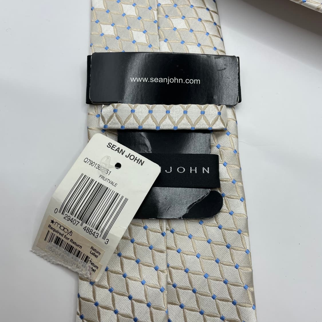 687) 션존(SEAN JHON) 패턴 넥타이 미사용 상품이미지5