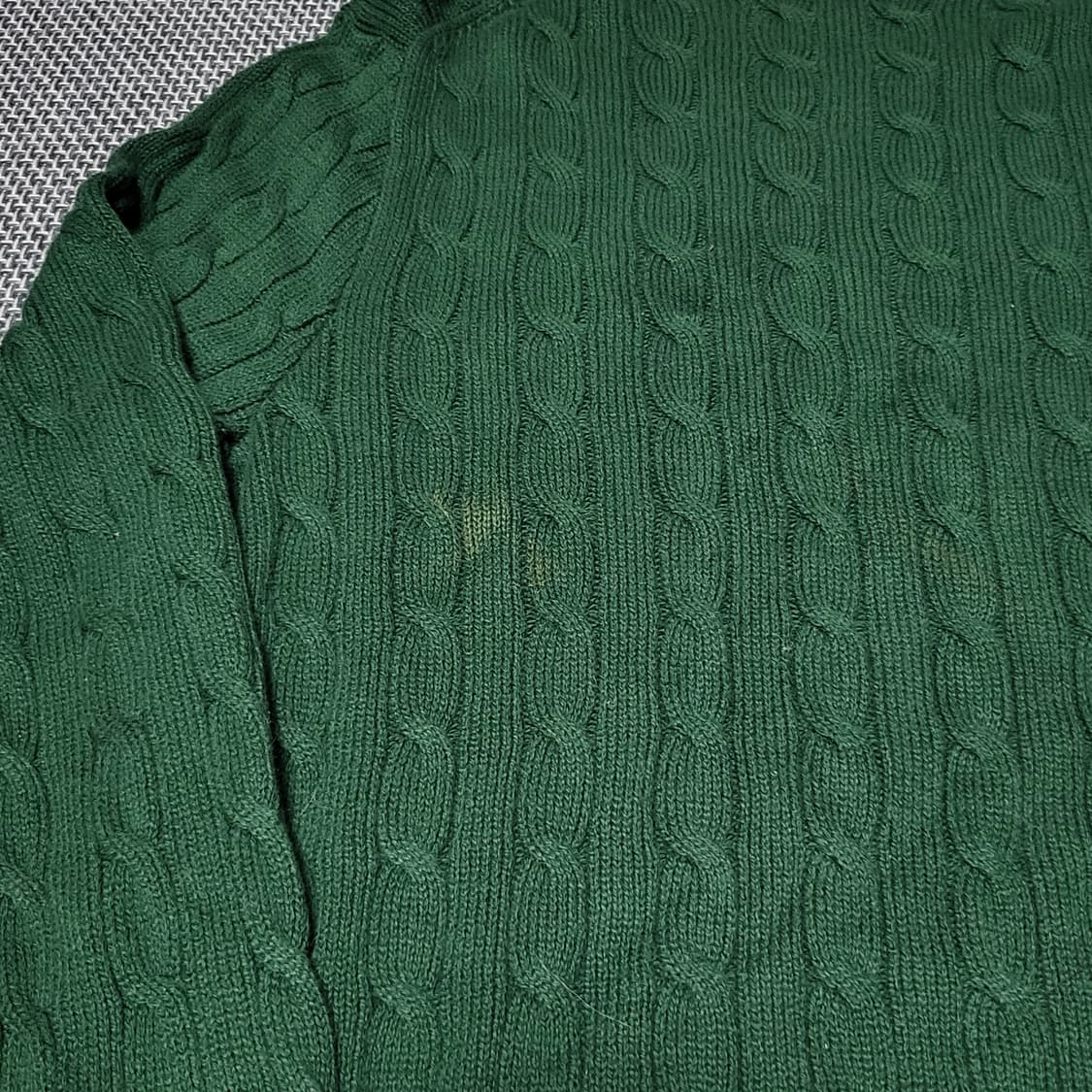 폴로 랄프로렌 케이블 니트 스웨터 그린 (L) 상품이미지5