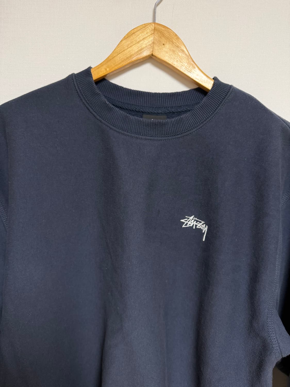 스투시 맨투맨 네이비 m 상품이미지4