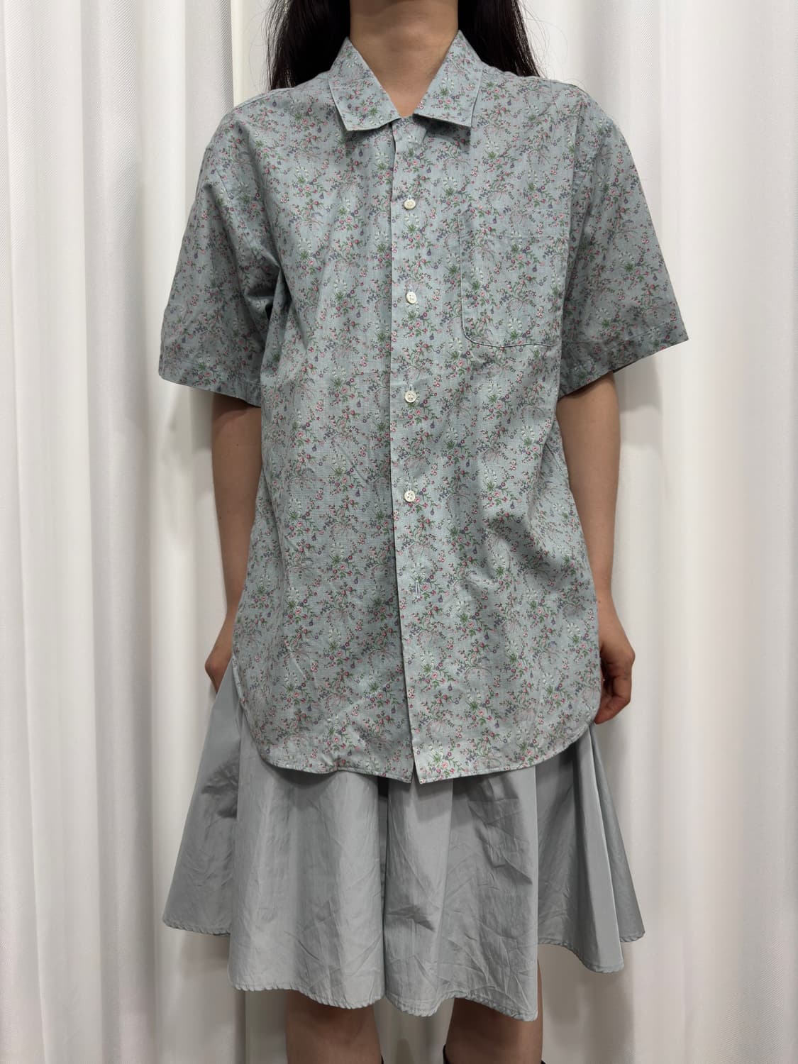flower printing shirt 상품이미지2