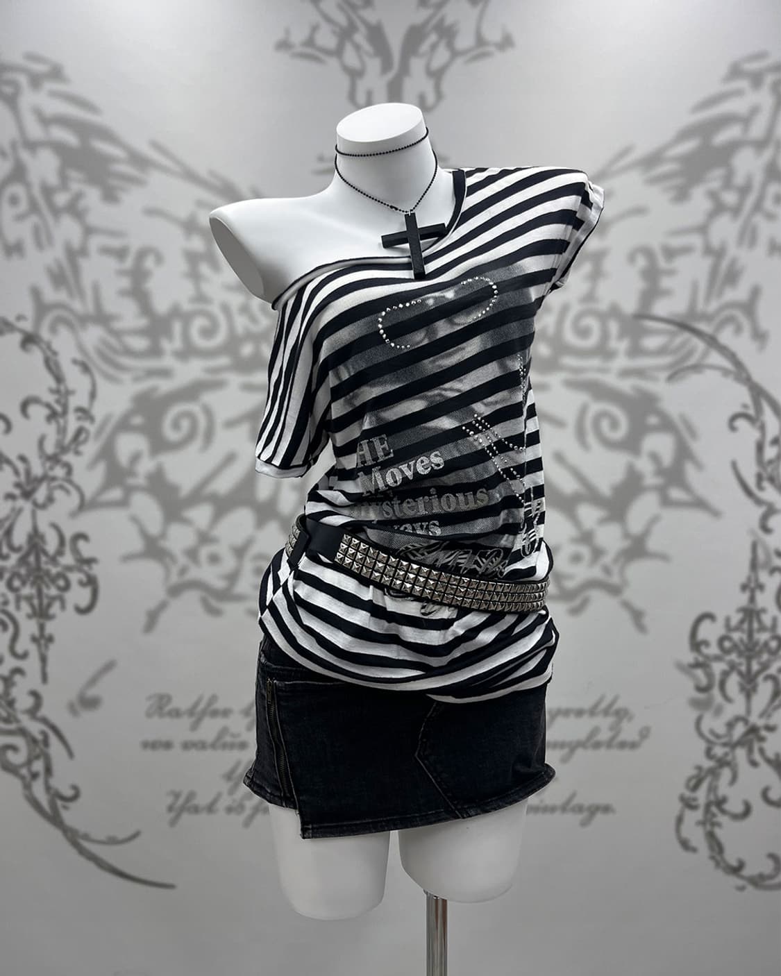 00's Stripe girls printing T-shirts 상품이미지1