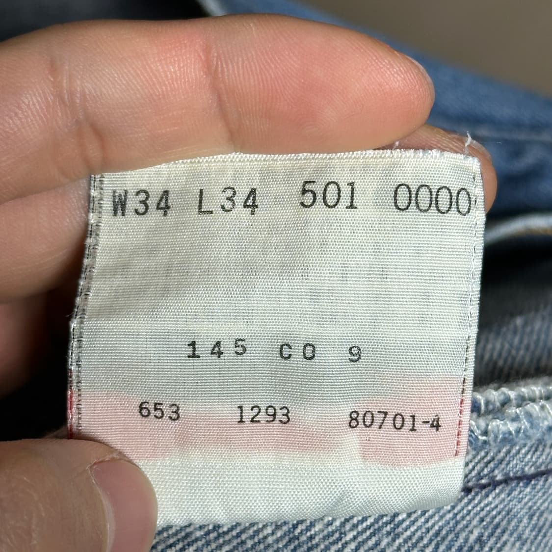 90’s Levi’s 501xx usa made denim pants 상품이미지9