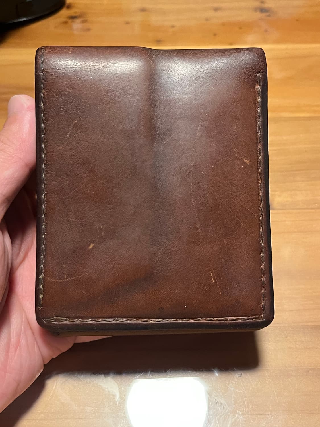 [희귀/풀에이징] 고로스(goro's) 새들 레더 이단 지갑 - 버팔로  상품이미지2