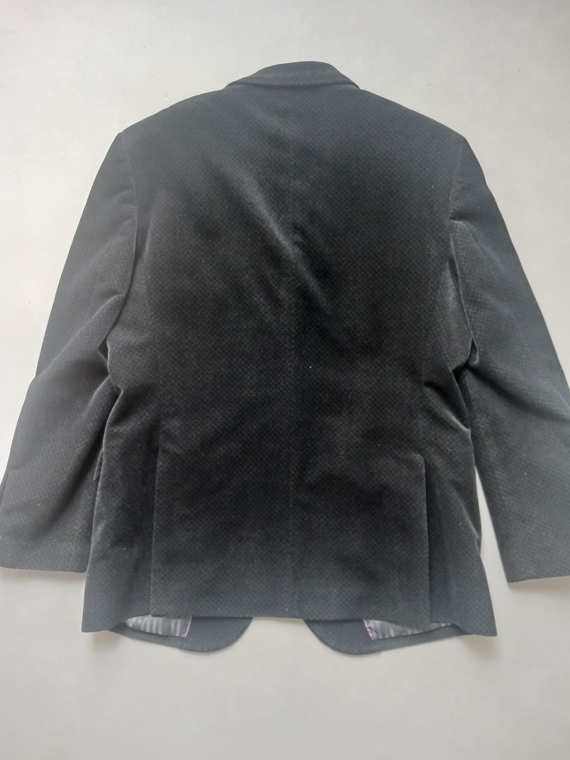 [L] 지지아노 옴므 체크 벨벳 블레이저 자켓 상품이미지6