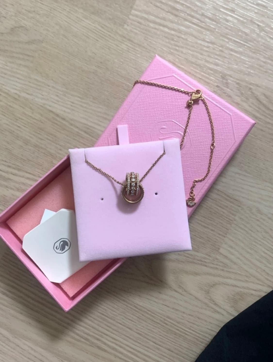 스와로브스키 로즈골드 목걸이 새상품급 상품이미지5