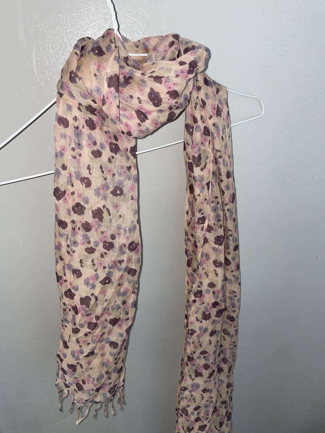 히피느낌 플로럴 톤다운 핑크 머플러 상품이미지2