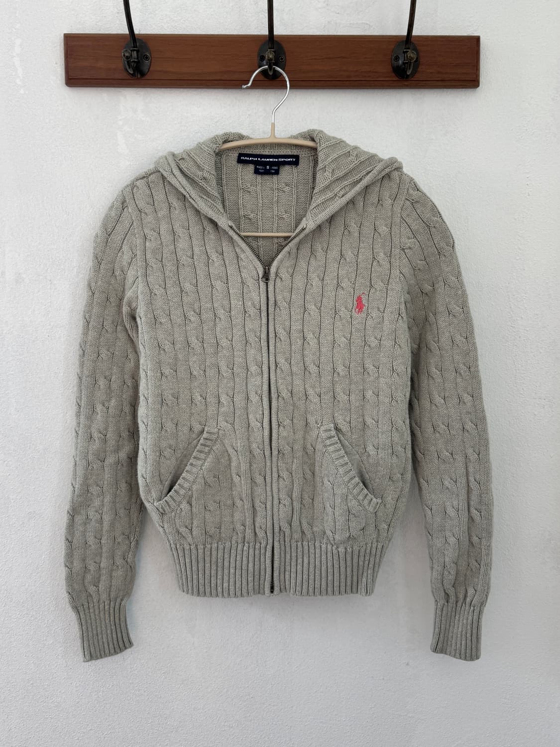 폴로 연그레이 후드집업 상품이미지2