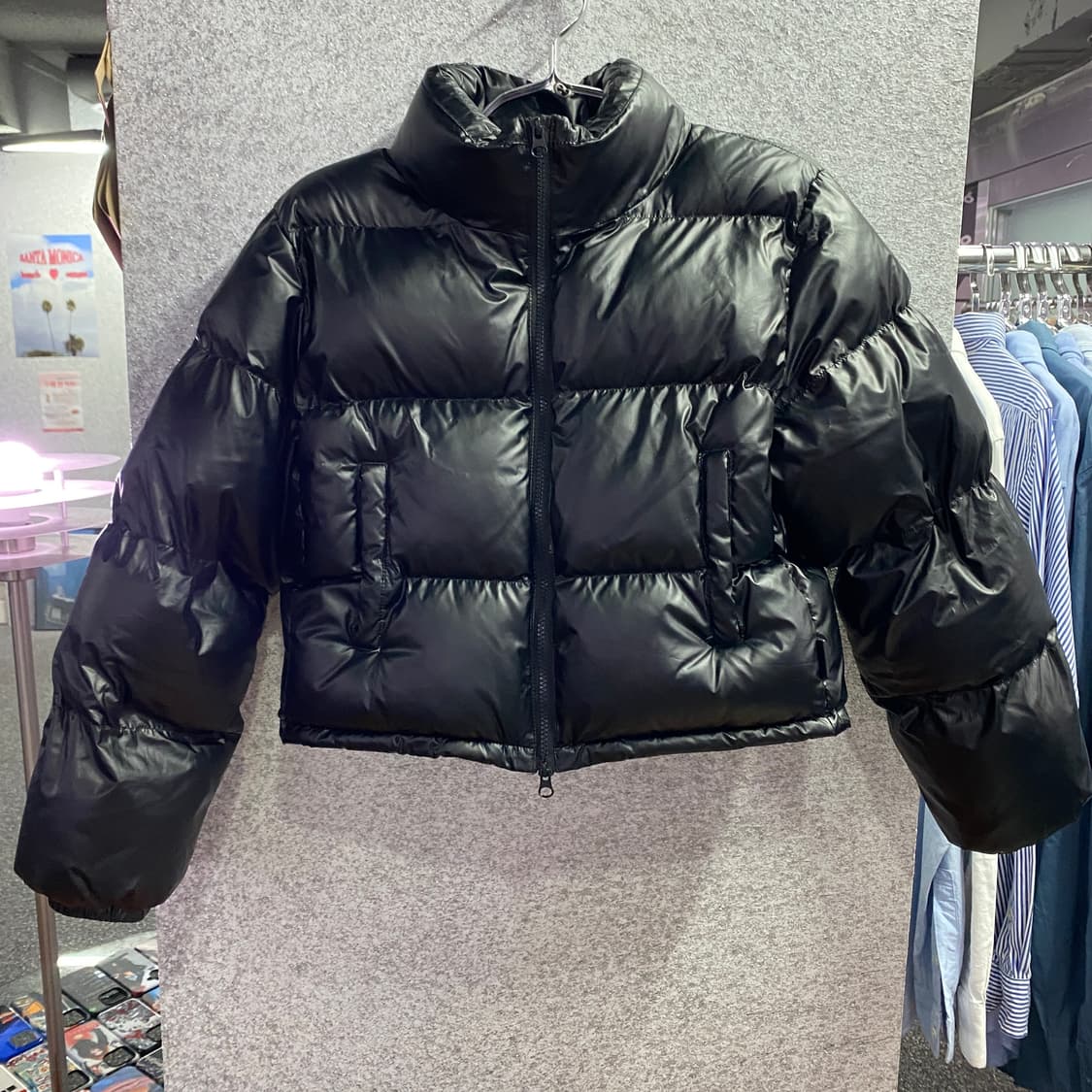 라퍼지스토어 블랙 숏 패딩 B3126 상품이미지2