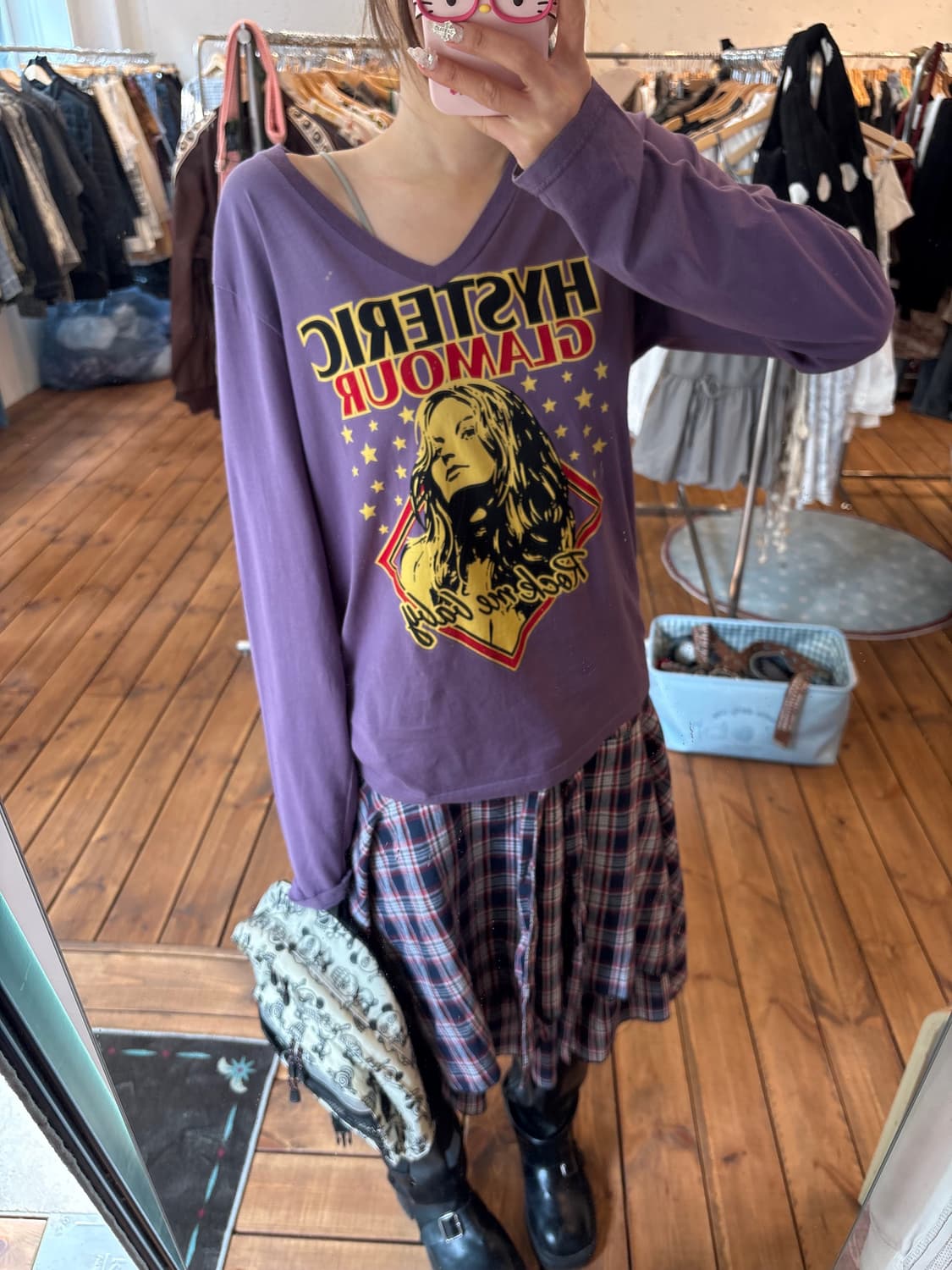 히스테릭글래머 스타 브이넥 롱슬리브 상품이미지4