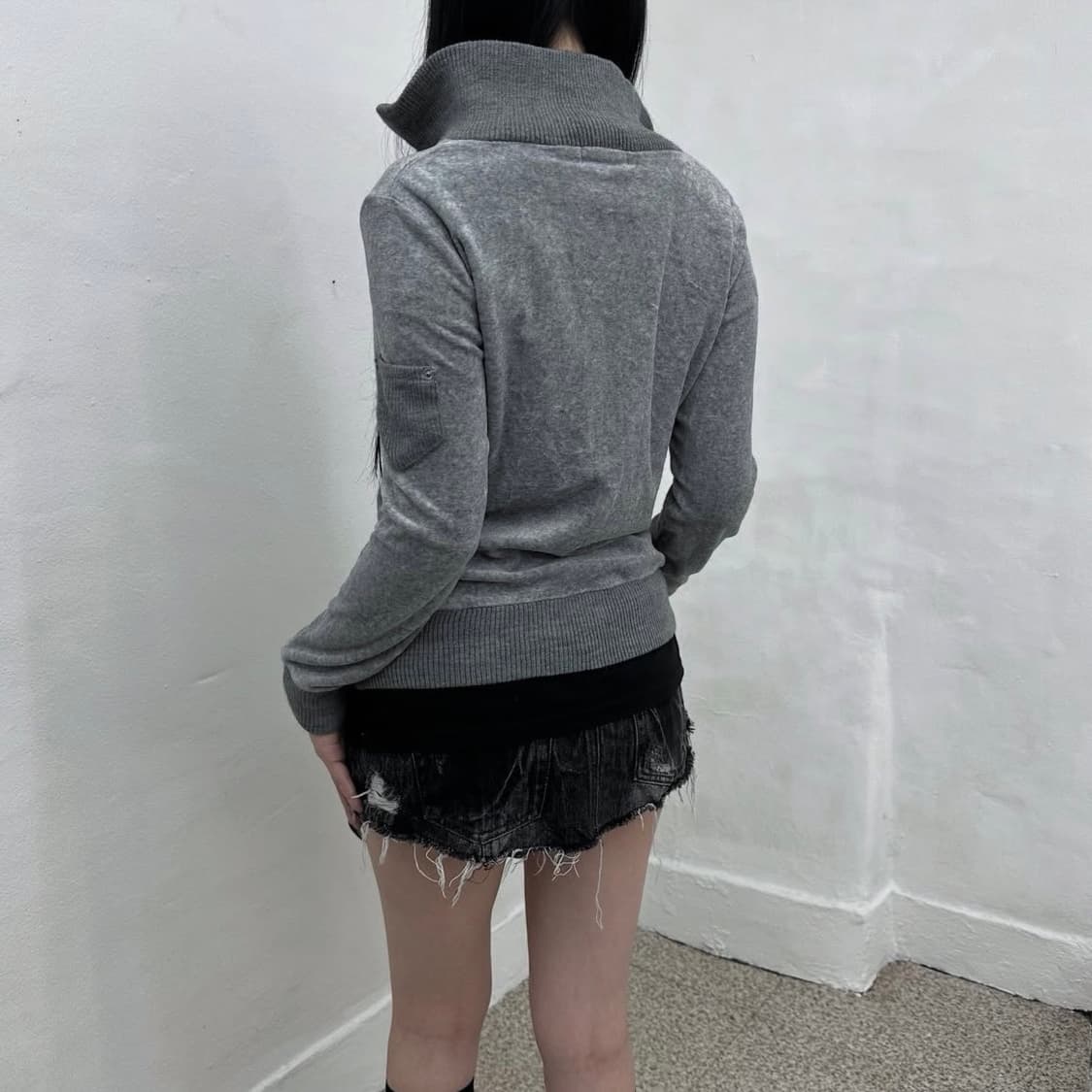 Grey shirring detail jacket 상품이미지3