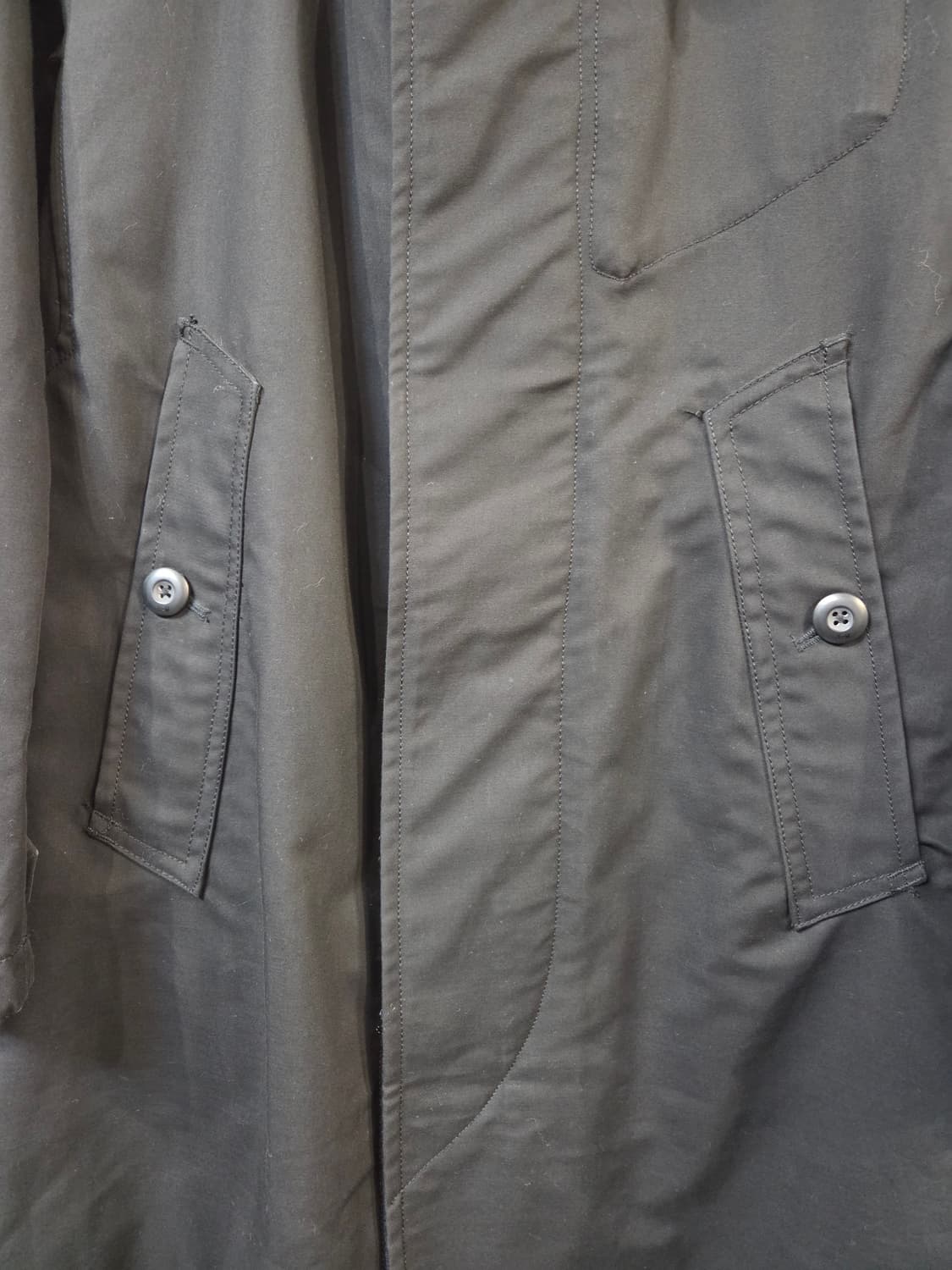 G-STAR 블랙 롱 트렌치 코트(S) 상품이미지3