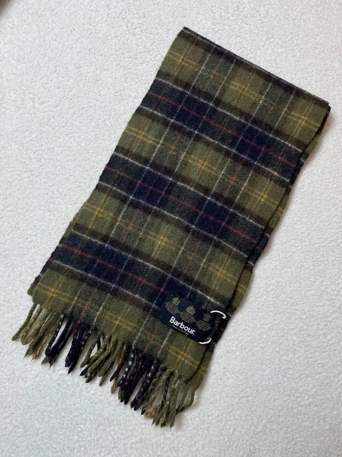 바버 Barbor 클래식 타탄체크 램스울 목도리 A1676 상품이미지2