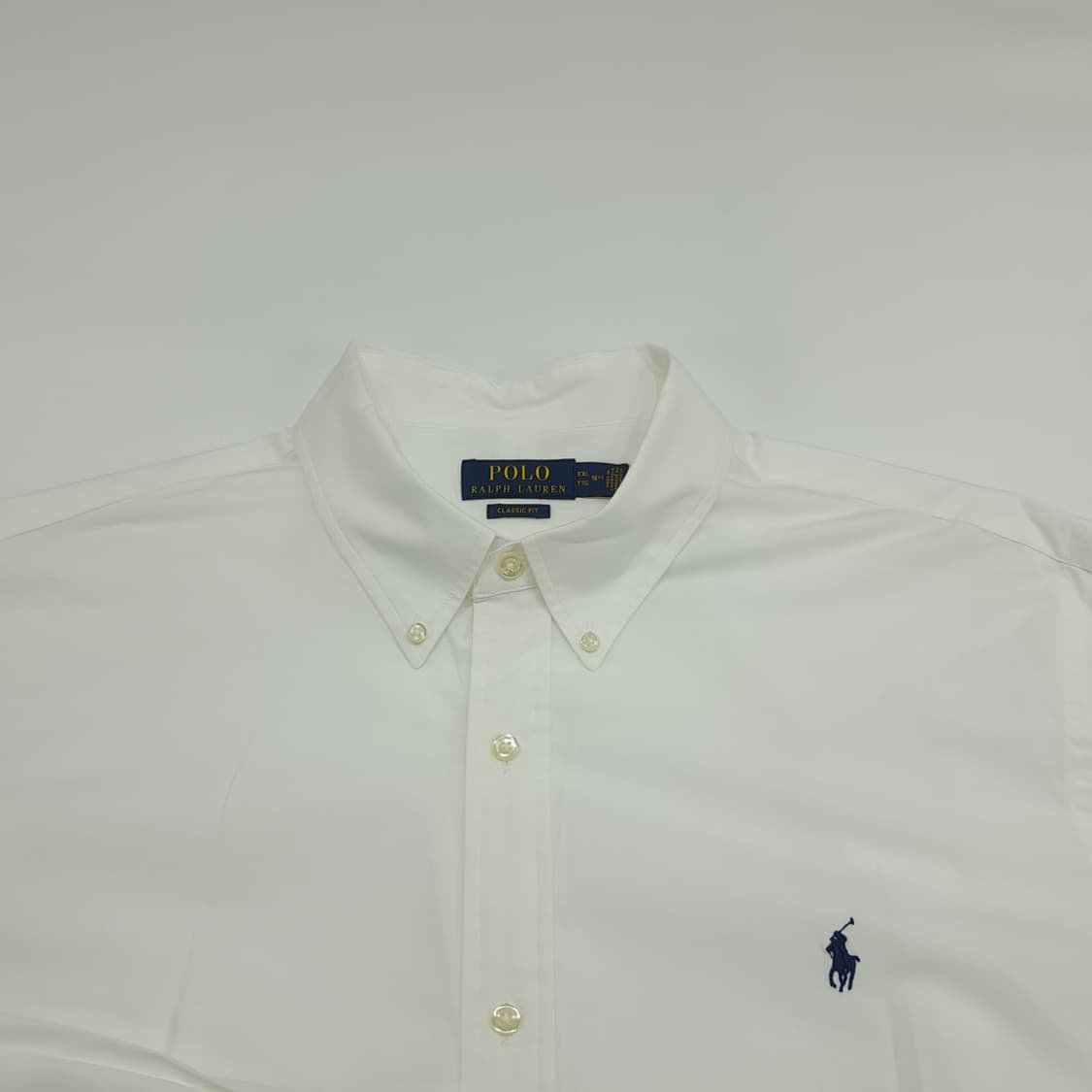 Co667 2XL 폴로 랄프로렌 화이트 QR 긴팔 셔츠 남방 상품이미지3