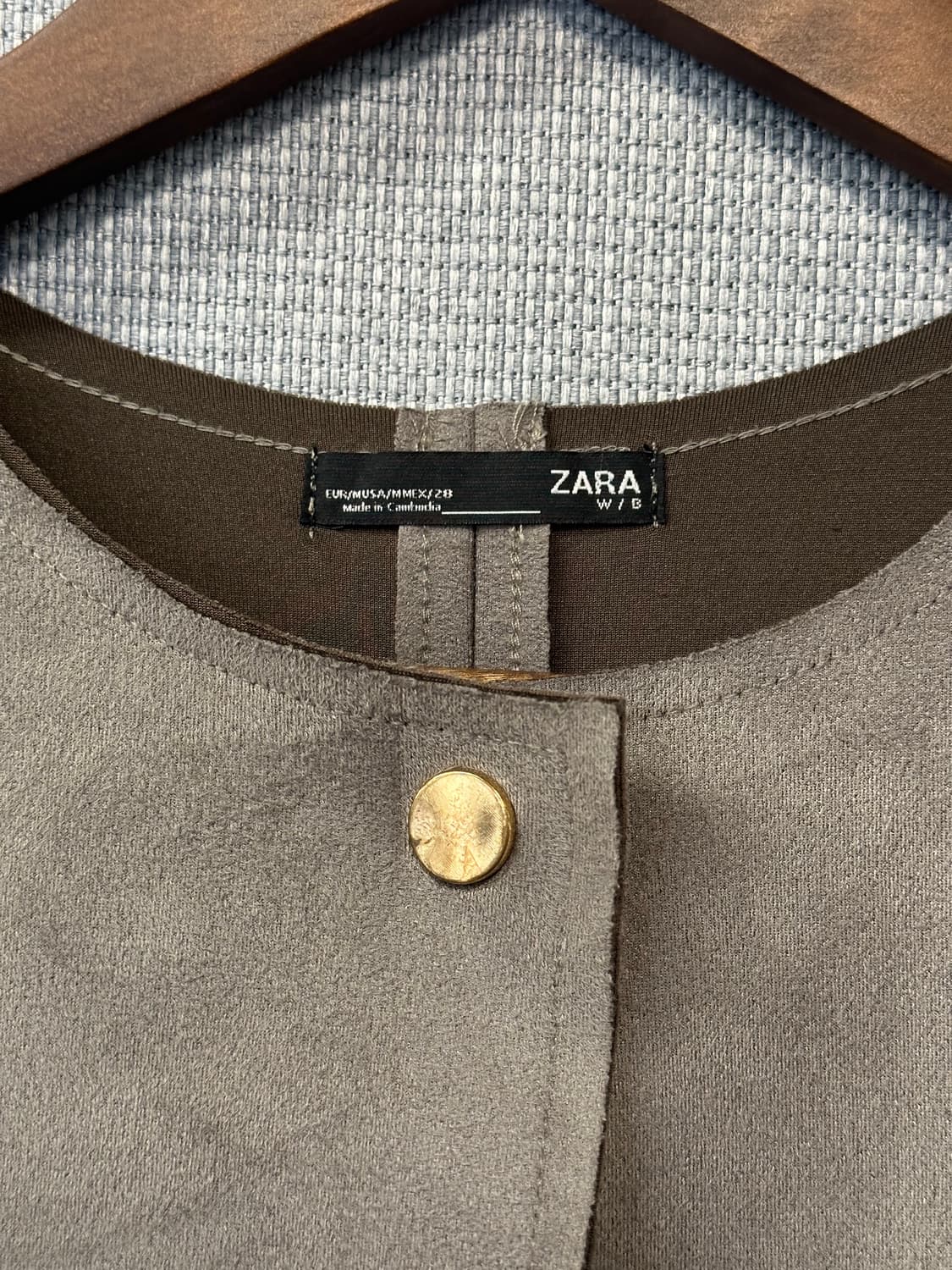 ZARA W/B 무스탕 롱 코트 상품이미지4
