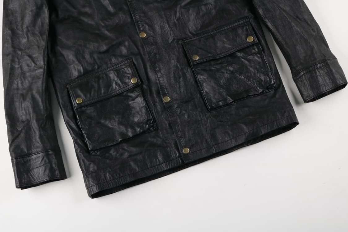 [L] 90's 리얼레더 양가죽 바이커 자켓 상품이미지3