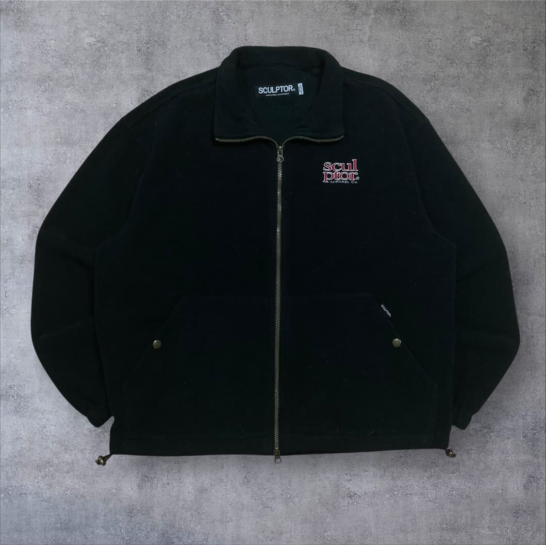 스컬프터 스몰 로고 블랙 플리스 자켓 상품이미지1