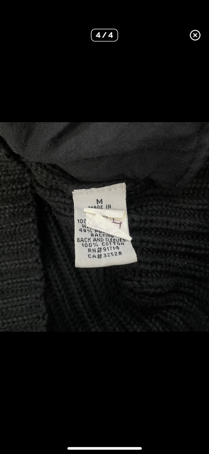 알마니 익스체인지 스웨이드 바디 니트집업 자켓 블랙 상품이미지4