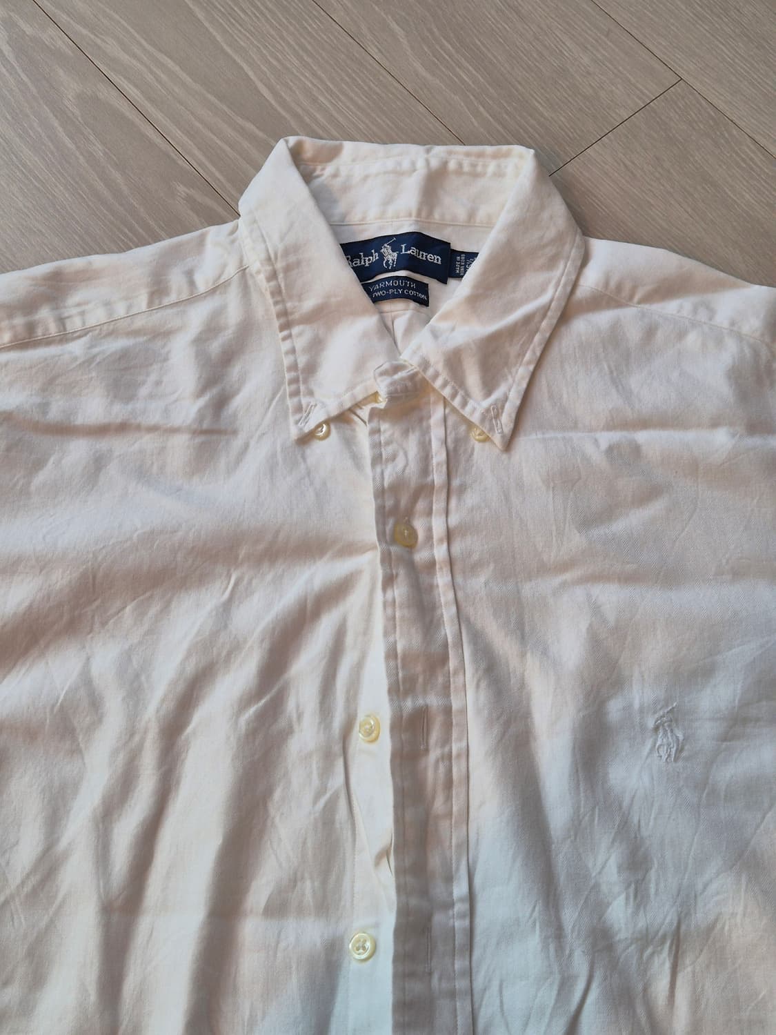 랄프로렌 YARMOUTH 클래식핏 셔츠 (화이트/사이즈큼) 상품이미지3