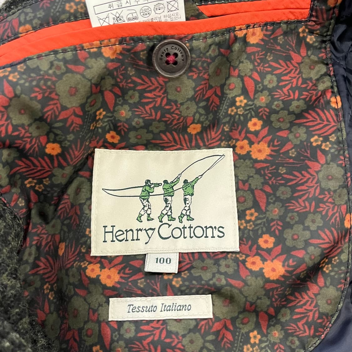 100 헨리코튼 울 체크자켓 0129H1 상품이미지4