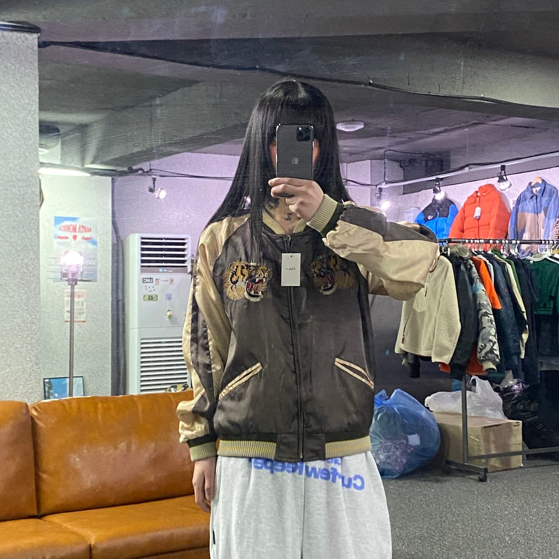 JPN 빈티지 용자수 리버시블 스카쟌 자켓 B4298 상품이미지2