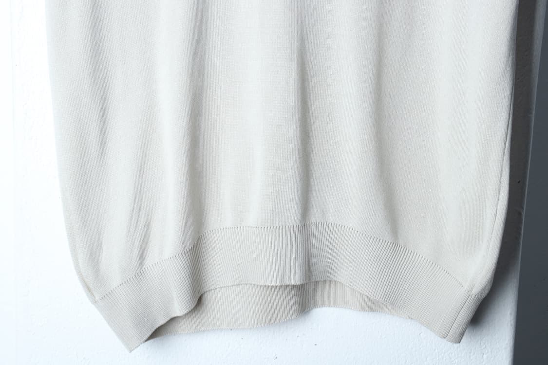 (L-XL) 키뮤어 반팔 카라 티셔츠 니트 새상품 오트밀-H32057 상품이미지4