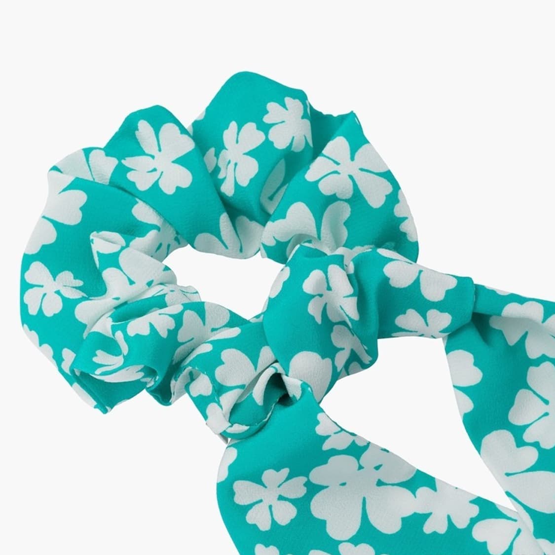 새상품 미우미우 헤어밴드 스크런치 스카프 곱창 민트 컬러 상품이미지3