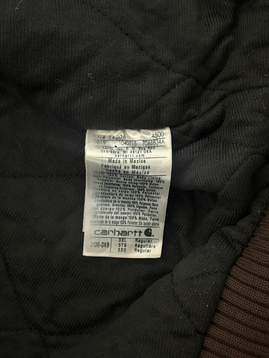 [3XL] J130 DKB 칼하트 액티브 자켓 빈티지 다크브라운 상품이미지6