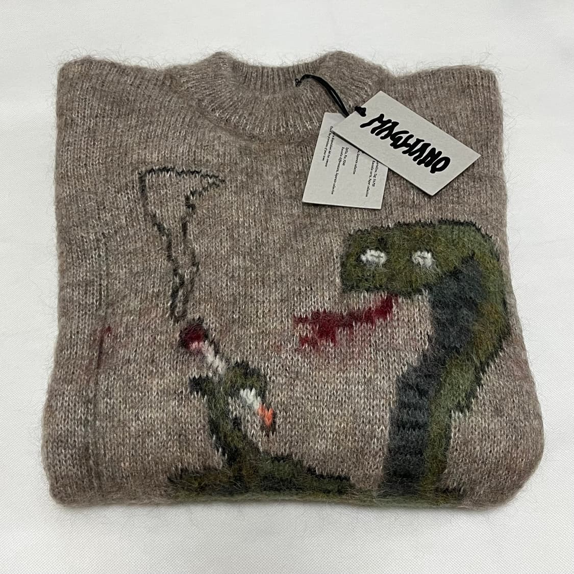 [M]마리아노 25ss 스네이크 모헤어 니트/브라운 상품이미지3