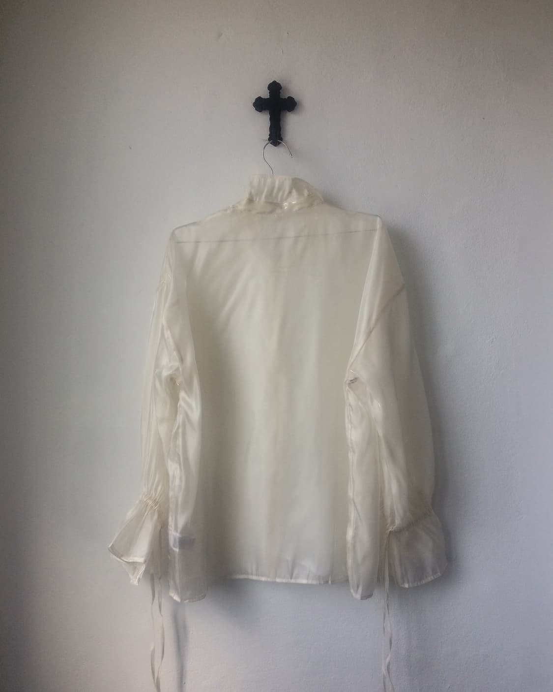 Glossy see through shirt 상품이미지3