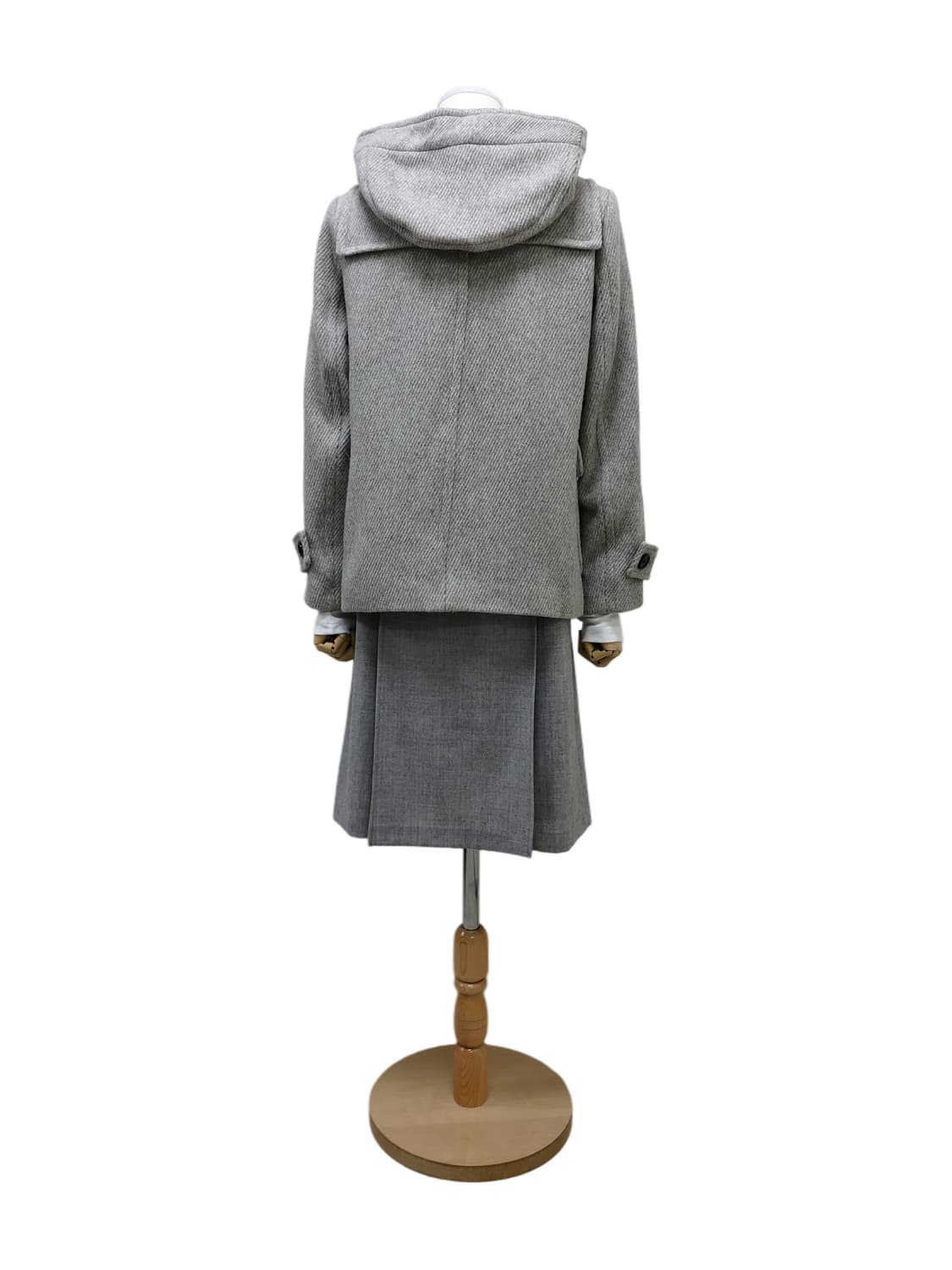 회색 더플 떡볶이 코트 상품이미지6