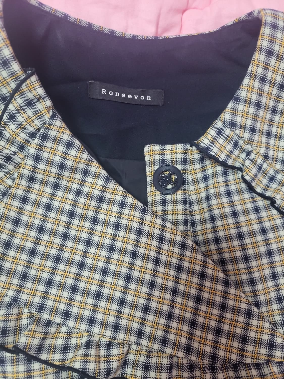 급처상태좋음!레니본 세일러카라 벨트 체크 롱원피스 럭키슈에뜨st 상품이미지2