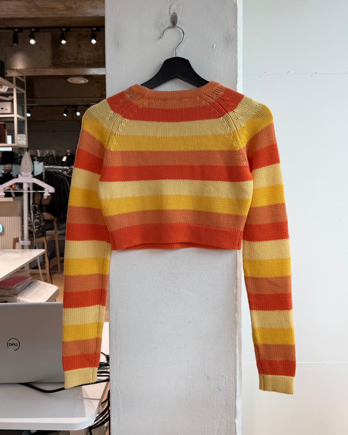 막스마라 오렌지 옐로우 스트라이프 캐시미어혼방 니트  상품이미지7