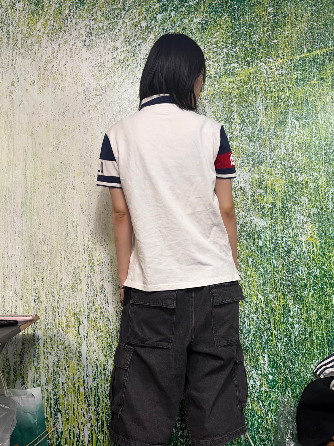 폴로 대대장 빅포니 치프키프 USA 1967 화이트 반팔 카라 티셔츠 M 상품이미지4