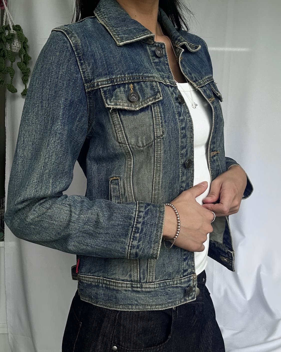 빈티지 옐로우틴 진청 데님자켓 상품이미지3