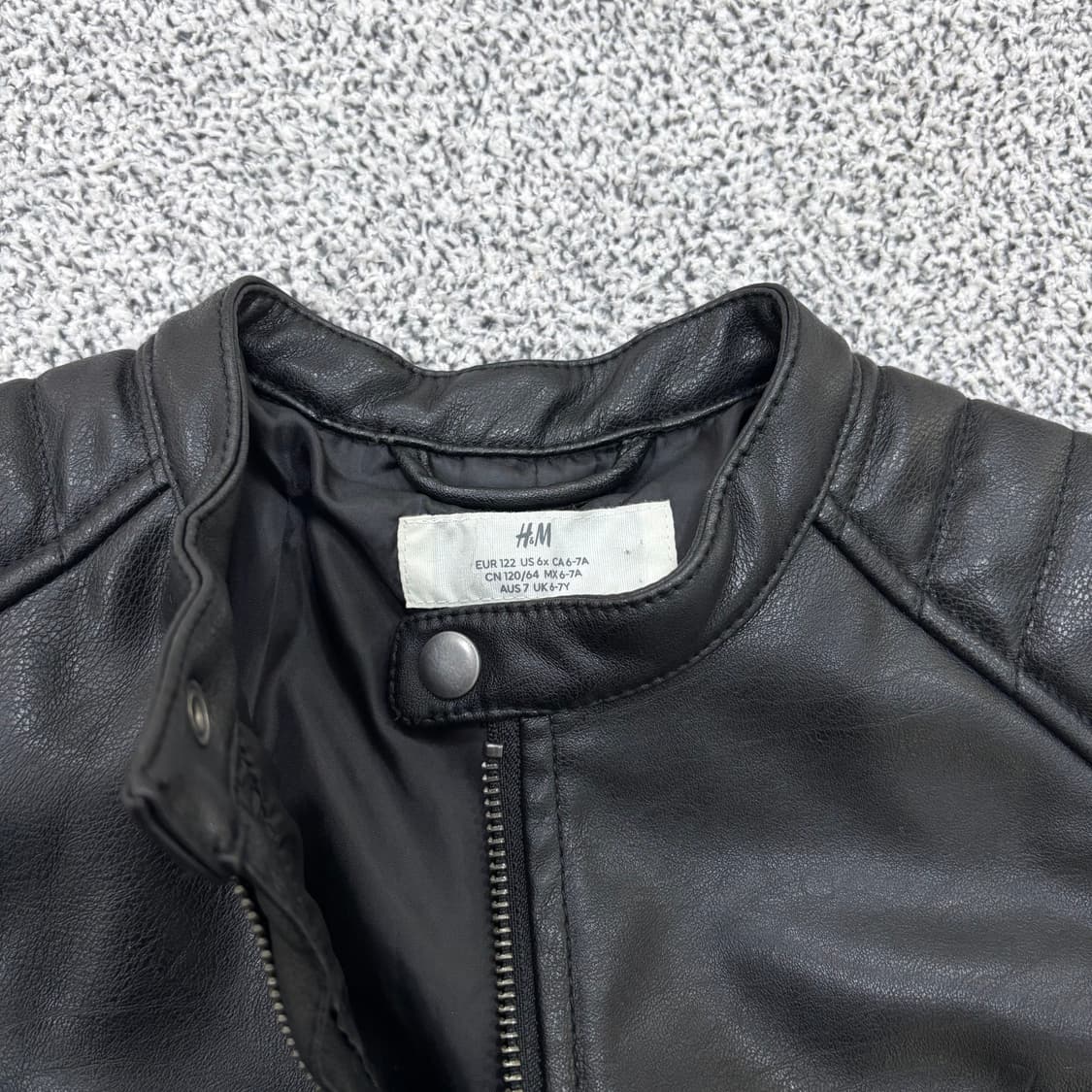 6-7Y H&M 키즈 레더 자켓 0312J 상품이미지2